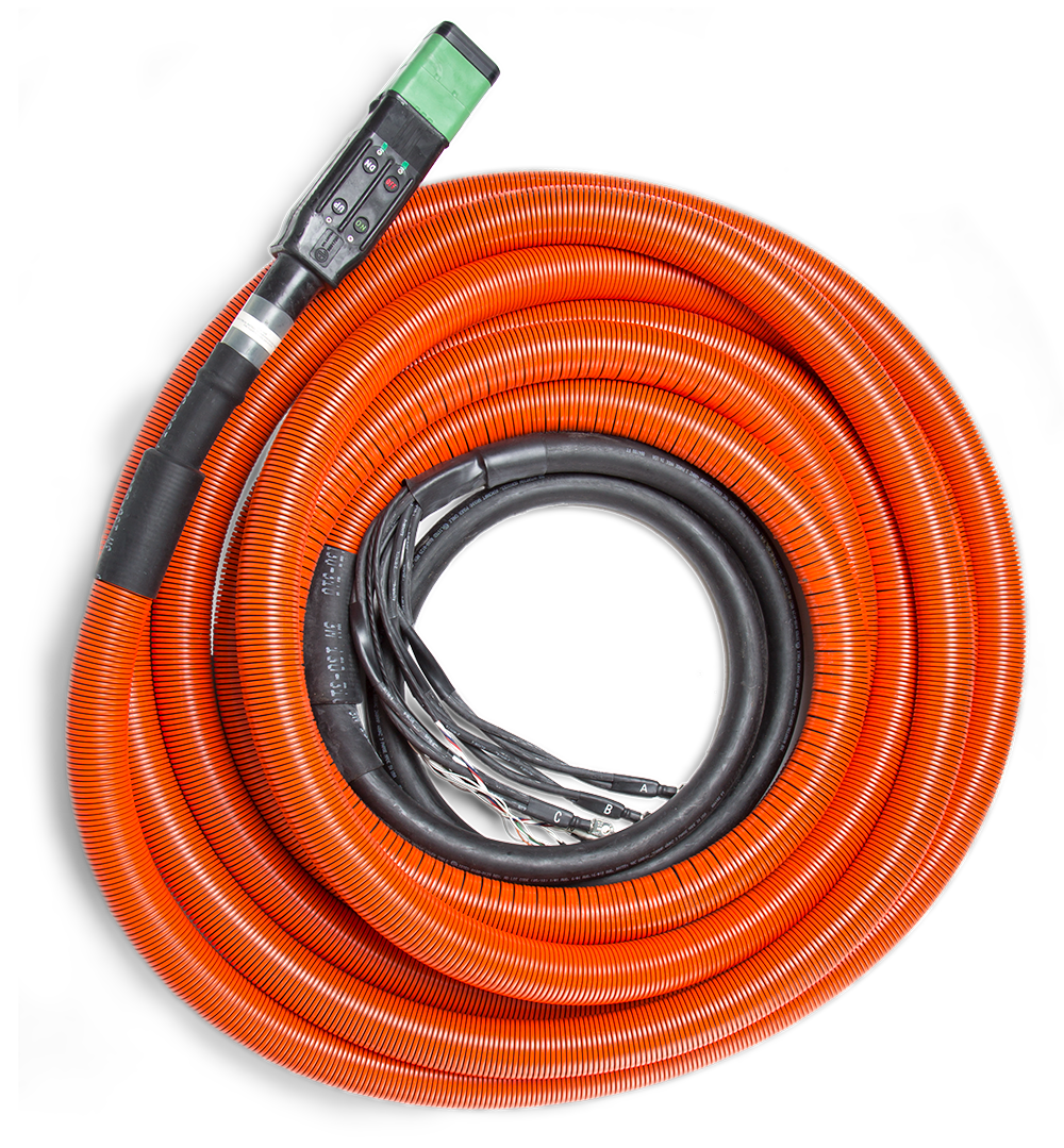 ITW GSE Scuff jacket, high-visibility orange scuff jacket 400 Hz Single Jacket Cable Assemblies