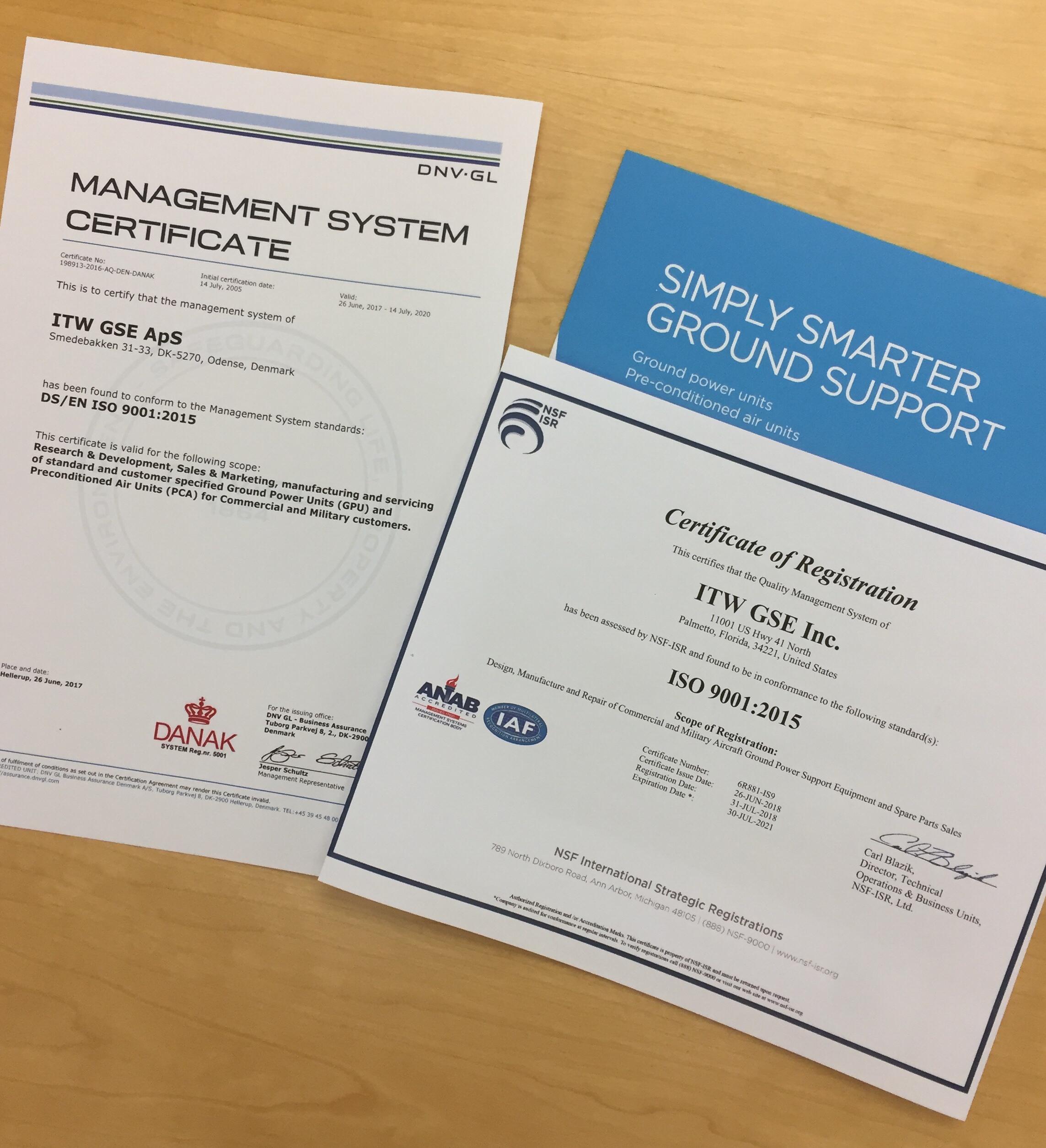 ISO90012015 standard Quality Matters ITW GSE