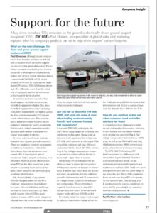 ITWGSE, itw gse, future airport magazine article, 7400, egpu, battery driven GSE