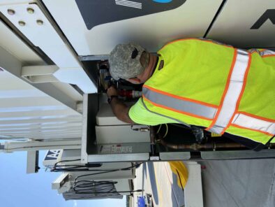 Greg Fenton carrying out service and commissioning on a PCA in the US