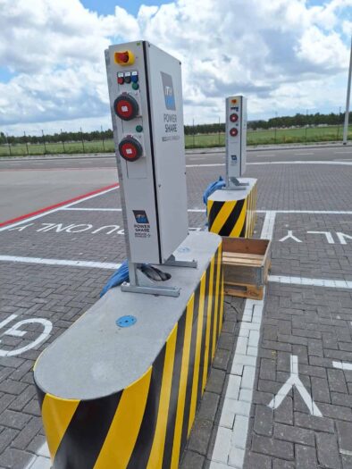 itw gse power share ground mounted on an airport apron