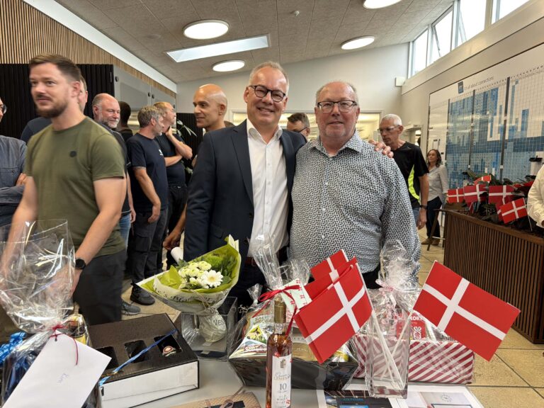 kim and søren at kim's 40-years work anniversary