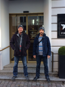 Gilles Robert (left) and Paul Henri in Copenhagen - wearing ITW GSE caps and scarfs